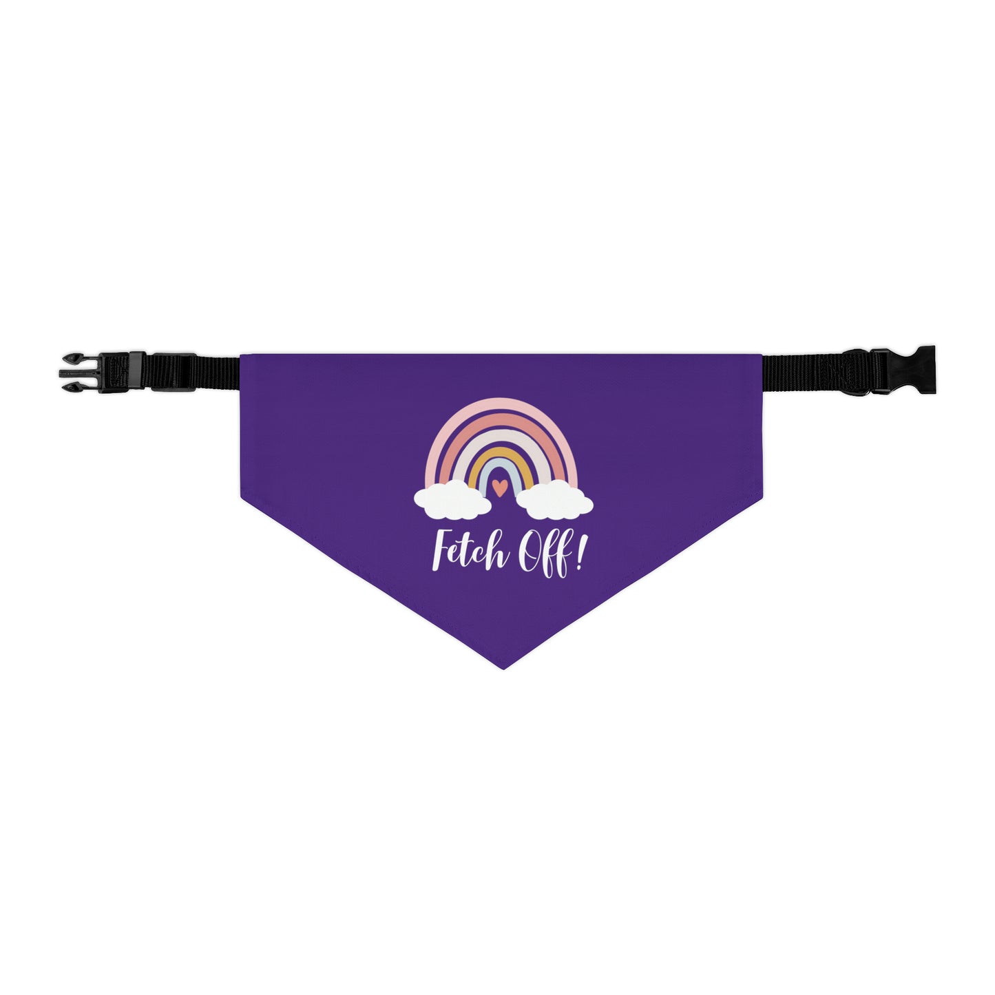 Rainbow Fetch Off Collar Bandana (dark purple)