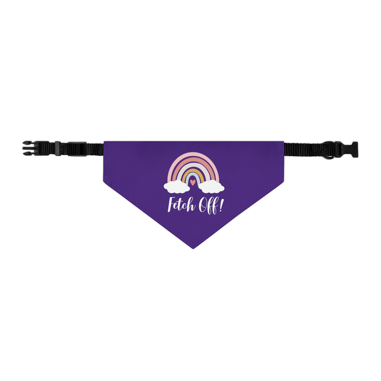 Rainbow Fetch Off Collar Bandana (dark purple)