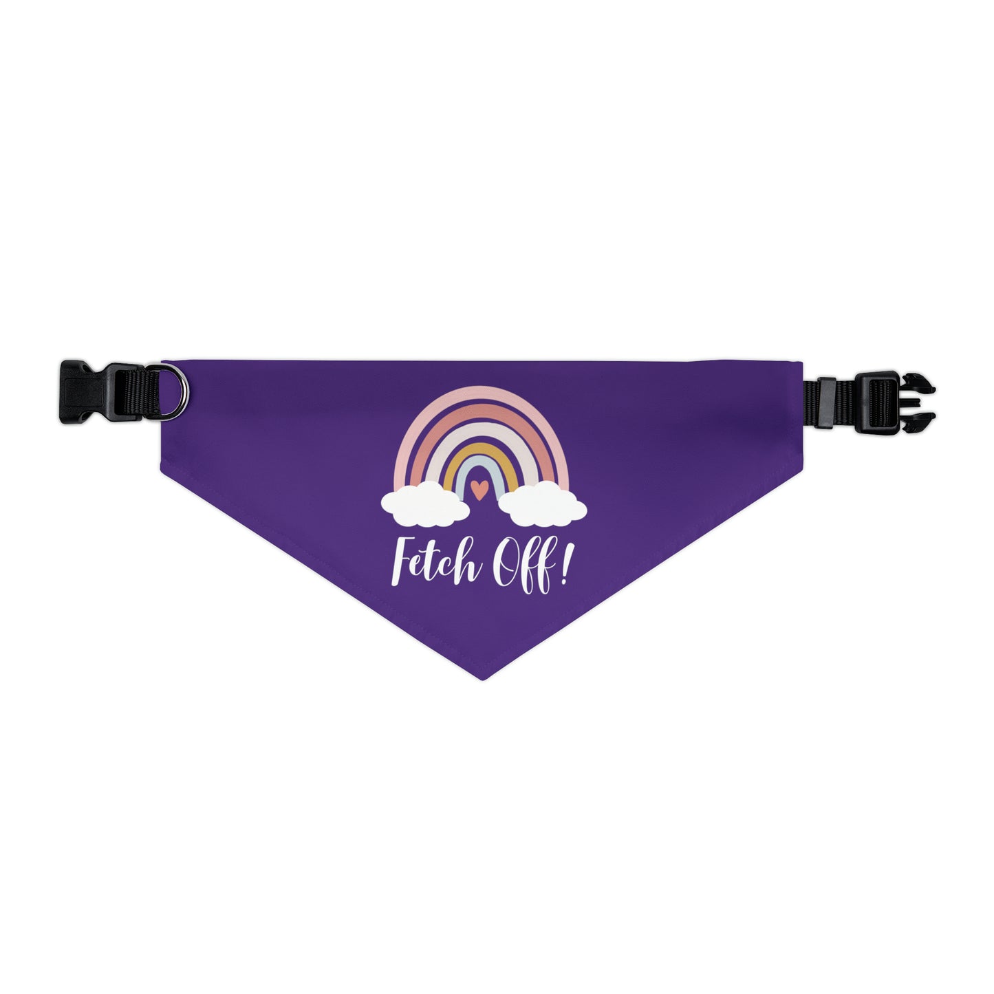 Rainbow Fetch Off Collar Bandana (dark purple)