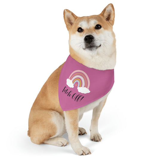 Rainbow Fetch Off Collar Bandana (light pink)