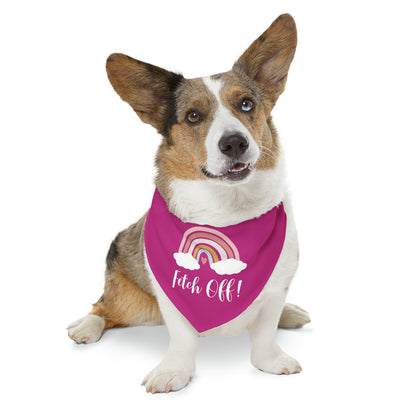 Rainbow Fetch Off Collar Bandana (magenta)