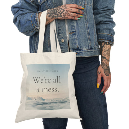 Embrace the Mess Natural Tote Bag