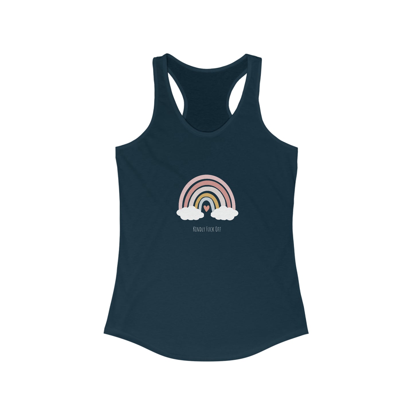 Rainbow Racerback Tank- Kindly Fuck Off