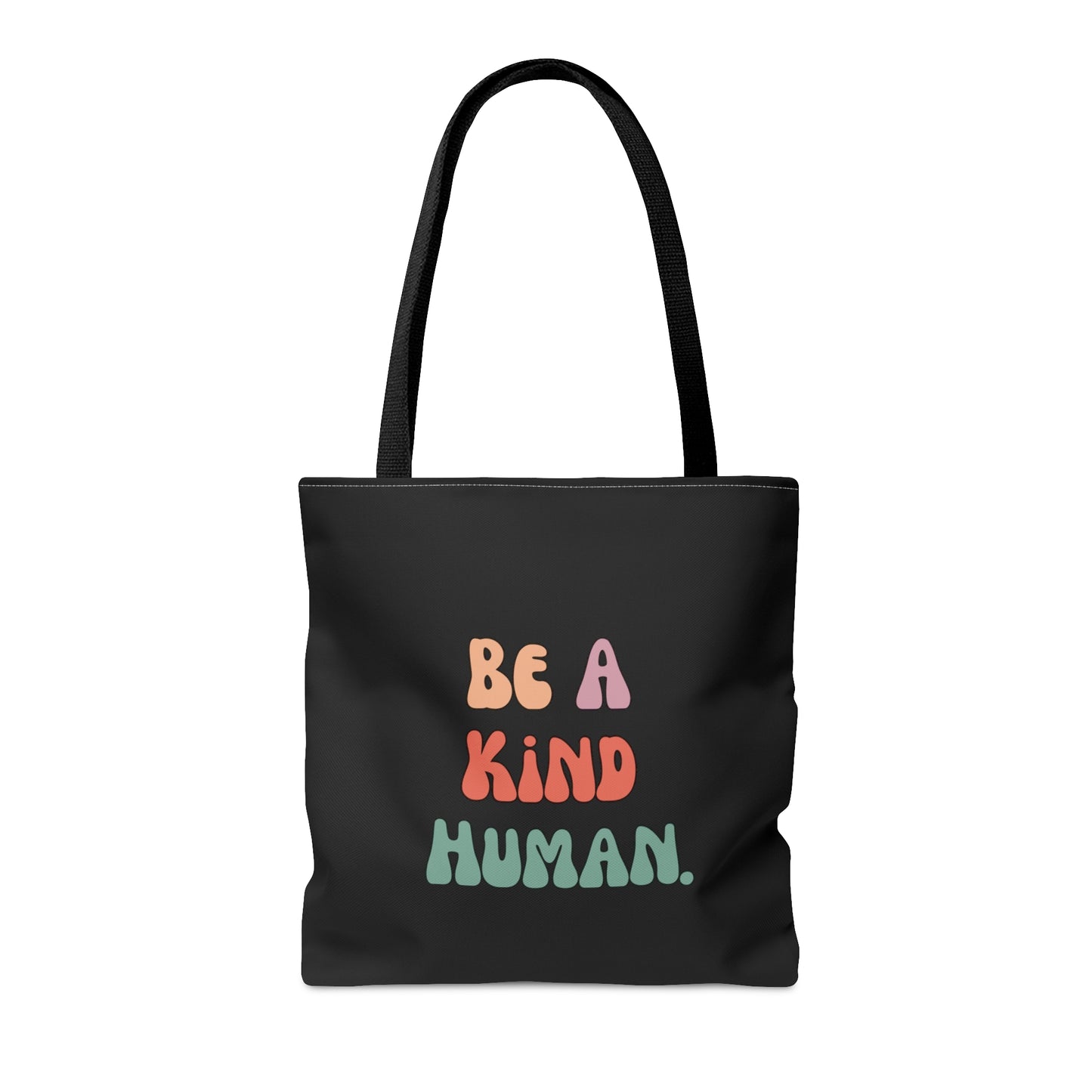 Be a Kind Human Black Tote Bag