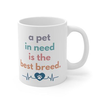 Paws of Compassion Ceramic Mug 11oz (pet)