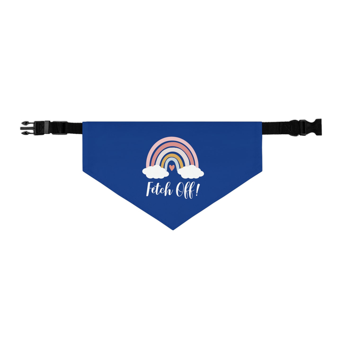 Rainbow Fetch Off Collar Bandana (navy)