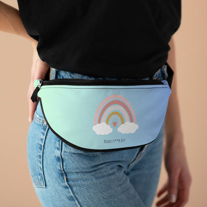 Rainbow Fanny Pack - Kindly F**K Off (blue)