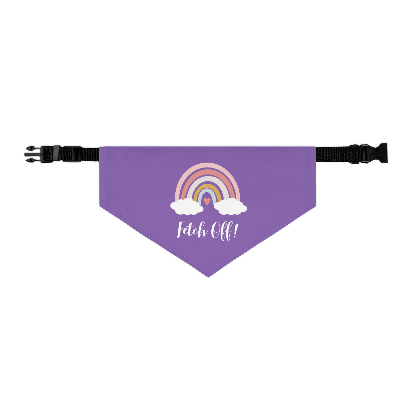 Rainbow Fetch Off Collar Bandana (purple)