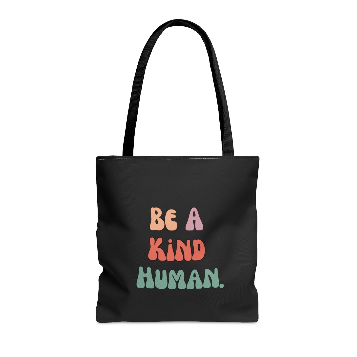 Be a Kind Human Black Tote Bag