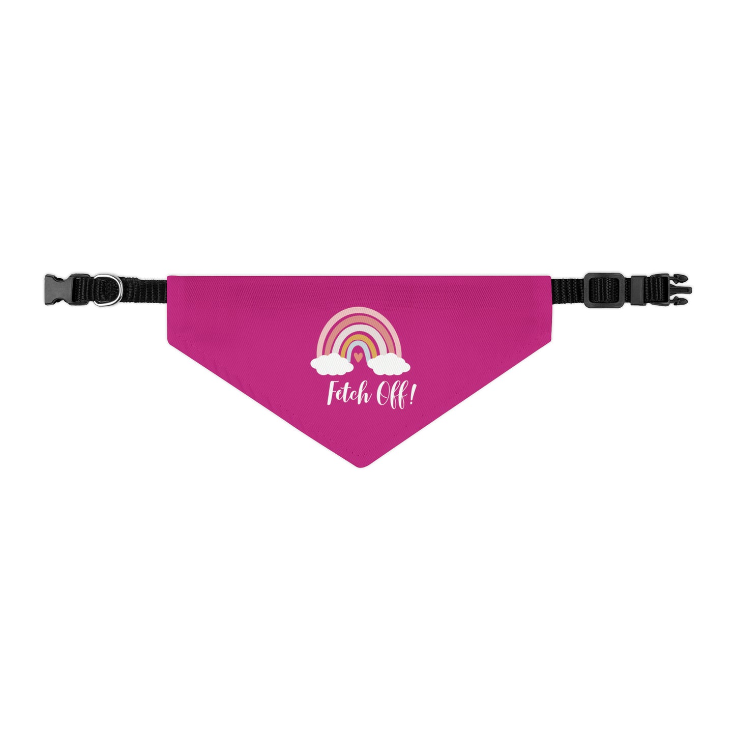 Rainbow Fetch Off Collar Bandana (magenta)