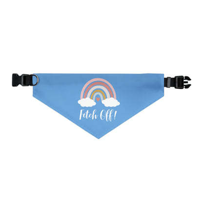 Rainbow Fetch Off Collar Bandana (blue)