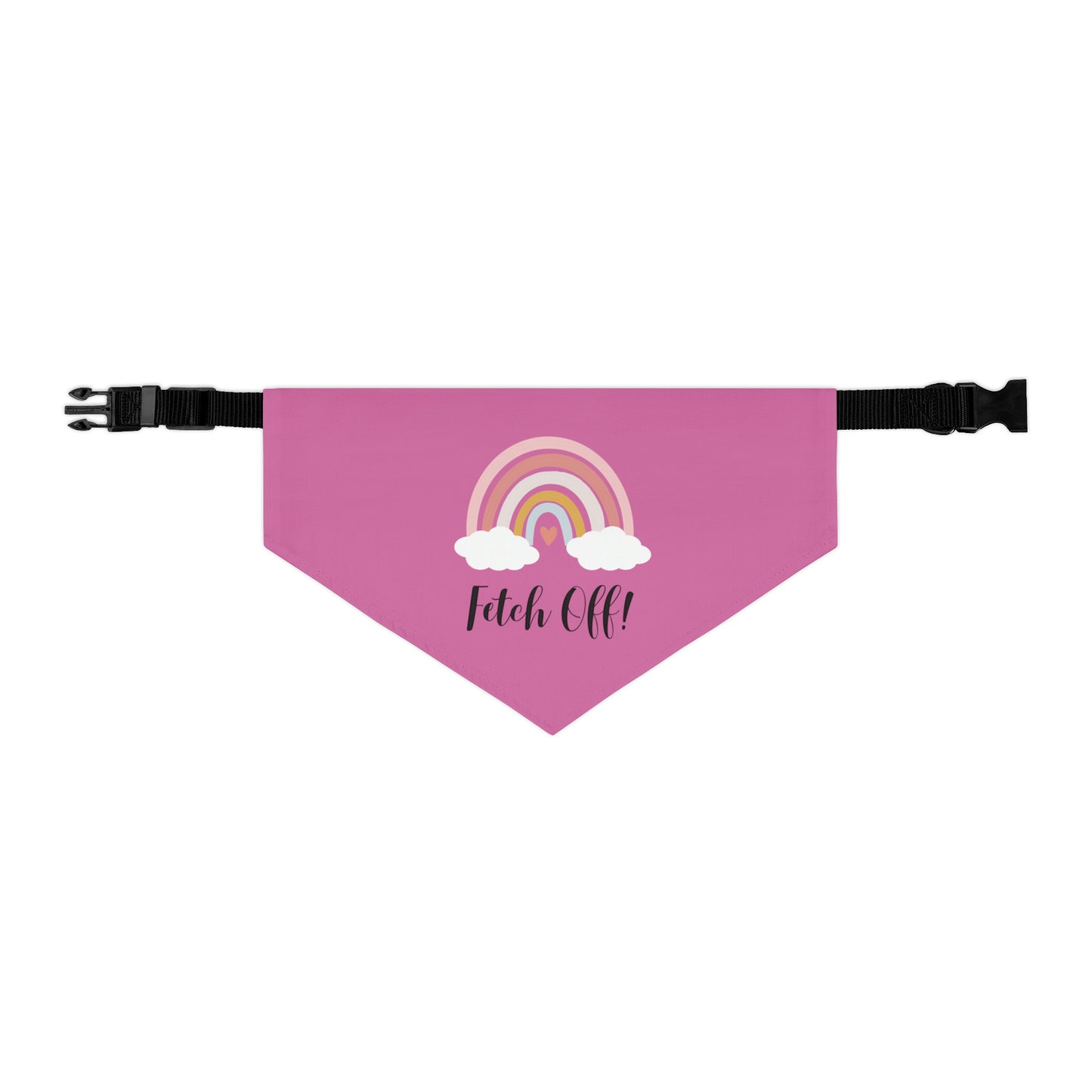 Rainbow Fetch Off Collar Bandana (light pink)