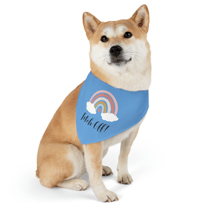 Rainbow Fetch Off Collar Bandana (light blue)