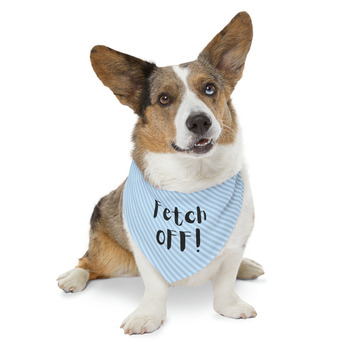 Fetch Off Pet Bandana Collar (blue stripped)