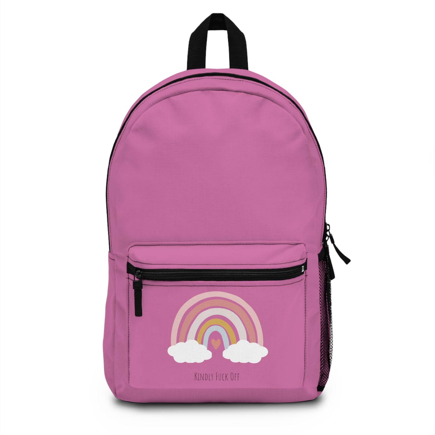 Rainbow Backpack - Kindly Fuck Off (pink)