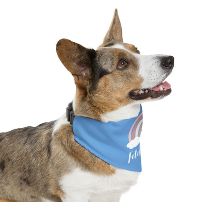 Rainbow Fetch Off Collar Bandana (blue)