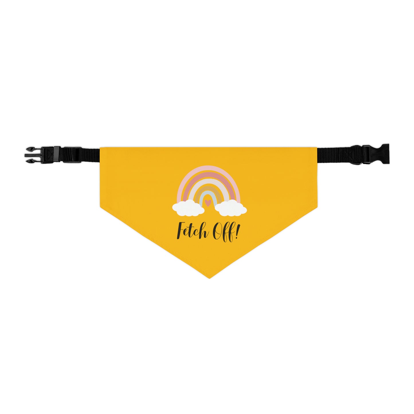 Rainbow Fetch Off Collar Bandana (yellow)