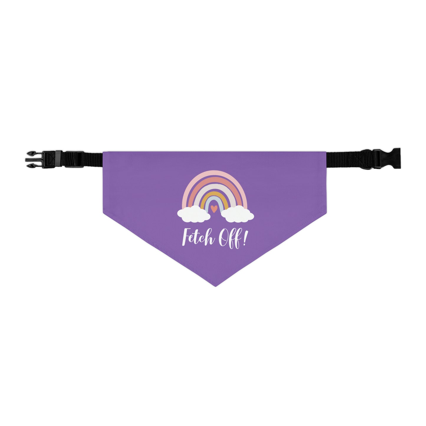 Rainbow Fetch Off Collar Bandana (purple)