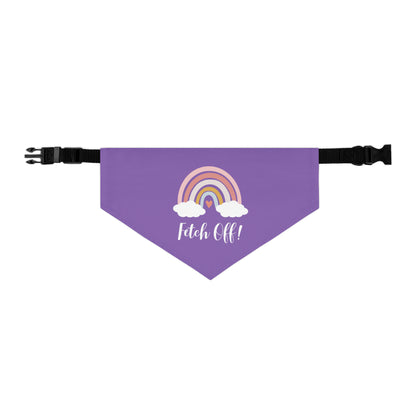 Rainbow Fetch Off Collar Bandana (purple)