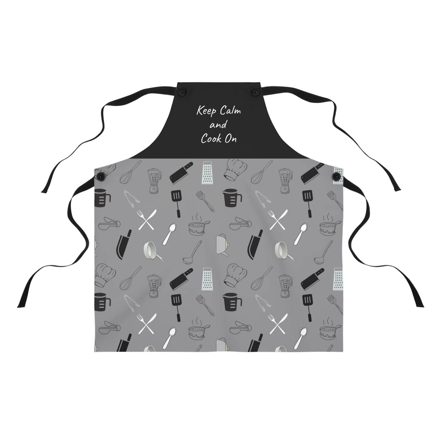 Keep Calm & Cook On Kitchen Apron (grey)