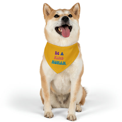 Kind Human Pet Collar Bandana (yellow)