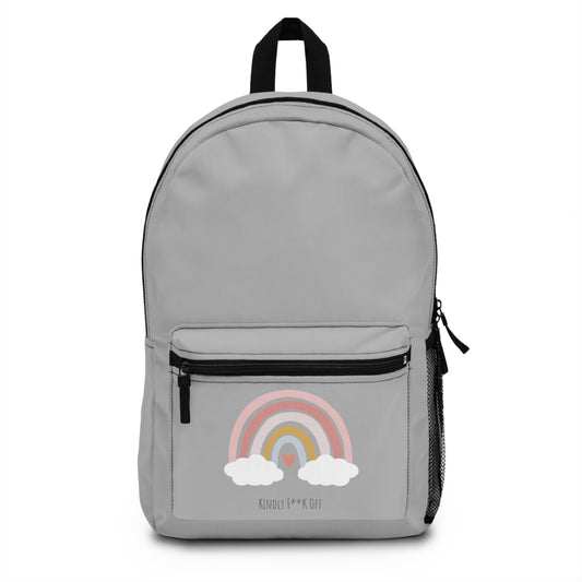 Rainbow Backpack - Kindly F**K Off (grey)