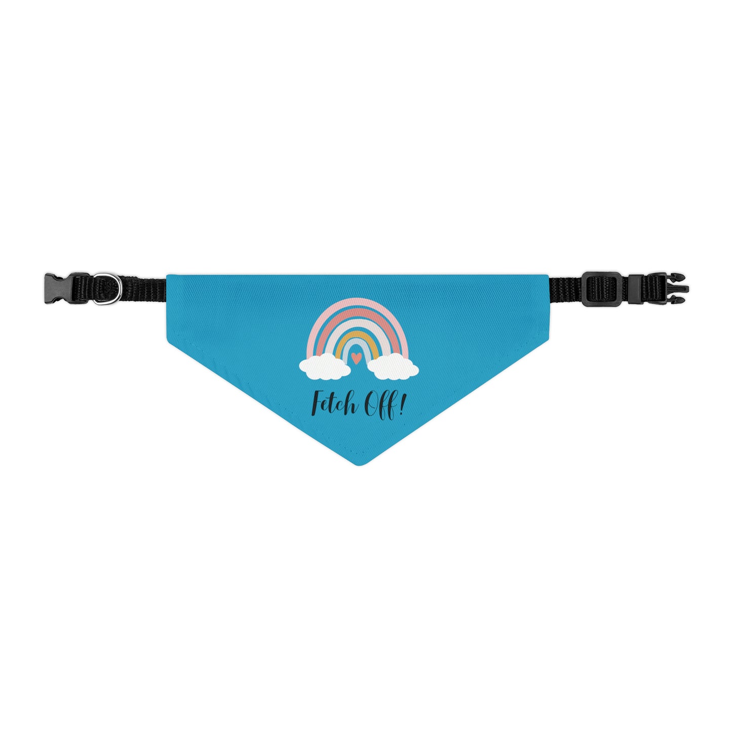 Rainbow Fetch Off Collar Bandana (turquoise)