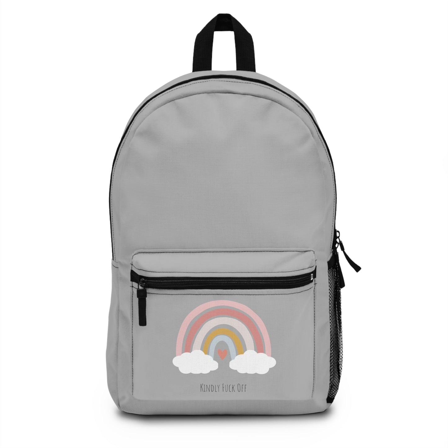 Rainbow Backpack - Kindly Fuck Off (dark grey)