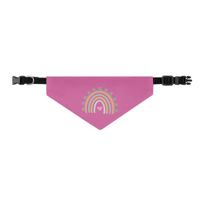 Pawsome Rainbow Pet Collar Bandana (light pink)