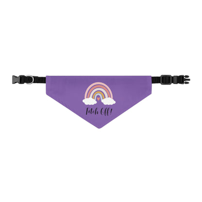 Rainbow Fetch Off Collar Bandana (purple)