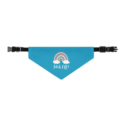 Rainbow Fetch Off Collar Bandana (turquoise)