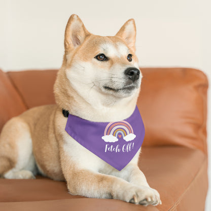 Rainbow Fetch Off Collar Bandana (purple)