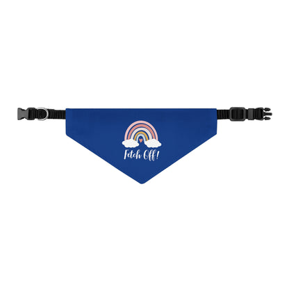 Rainbow Fetch Off Collar Bandana (navy)