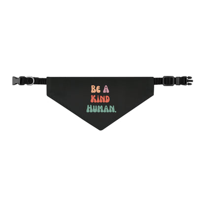 Kind Human Pet Collar Bandana (black)