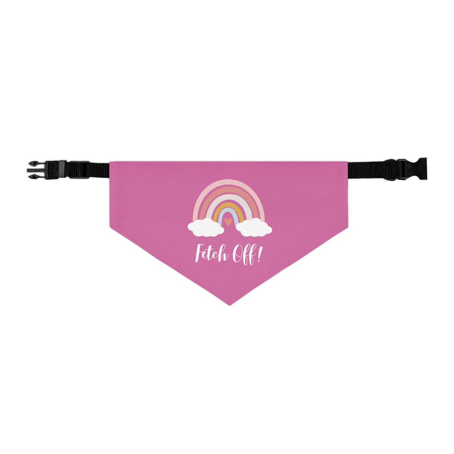 Rainbow Fetch Off Collar Bandana (pink)