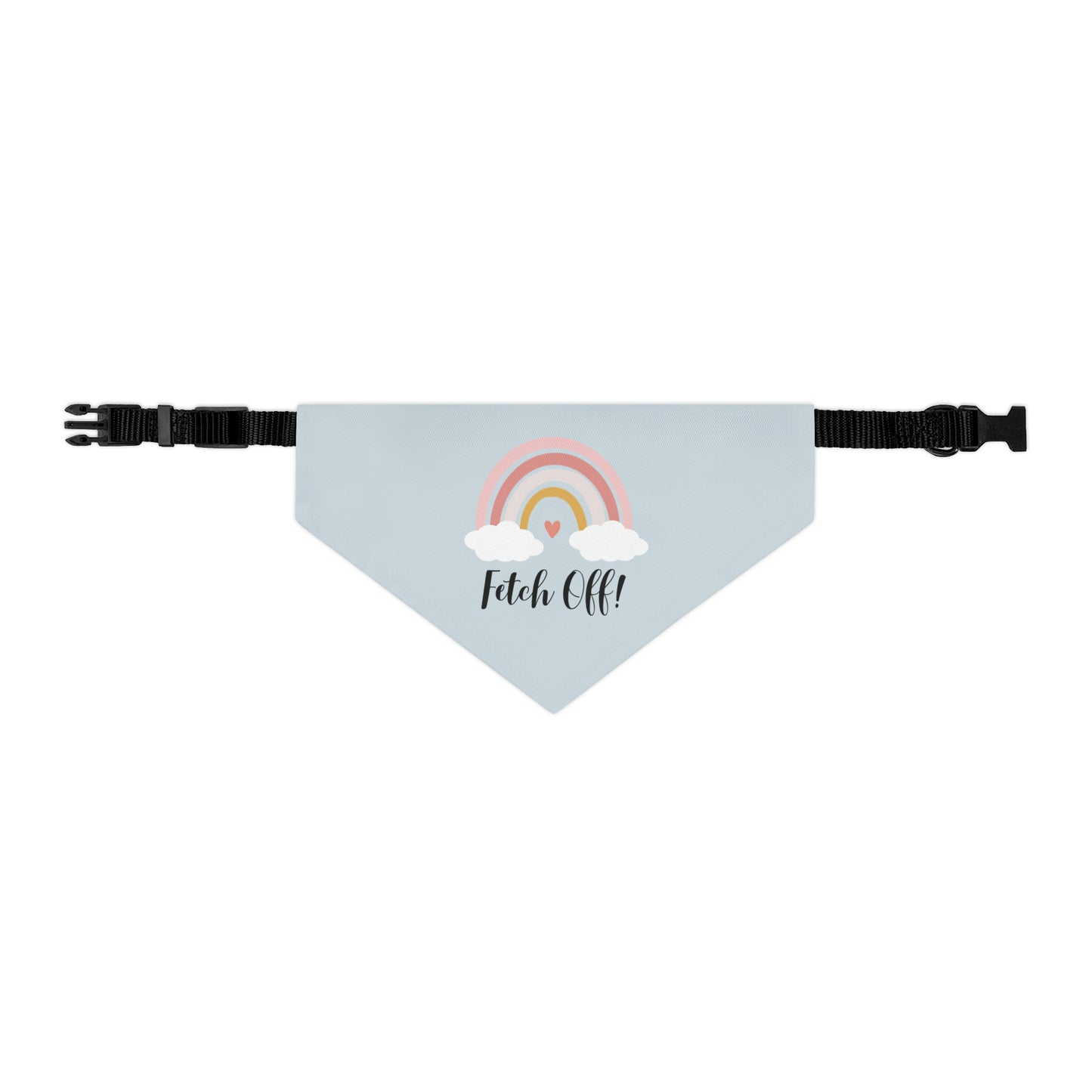 Rainbow Fetch Off Collar Bandana (grey)