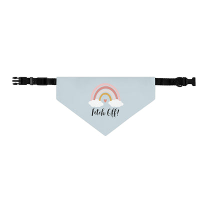 Rainbow Fetch Off Collar Bandana (grey)