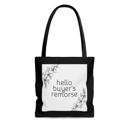 Buyer's Remorse Black Tote Bag