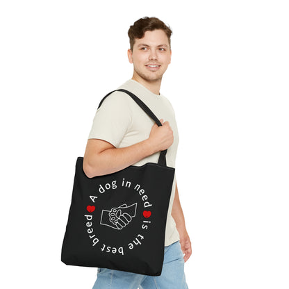 Paws with Purpose Tote Bag (black)