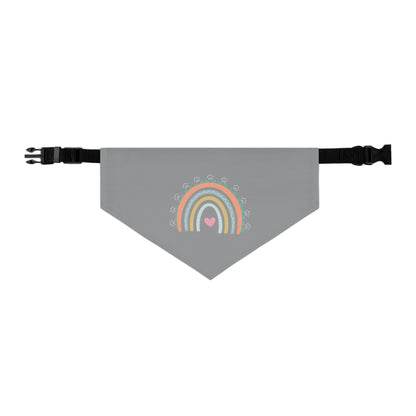 Pawsome Rainbow Pet Collar Bandana (grey)