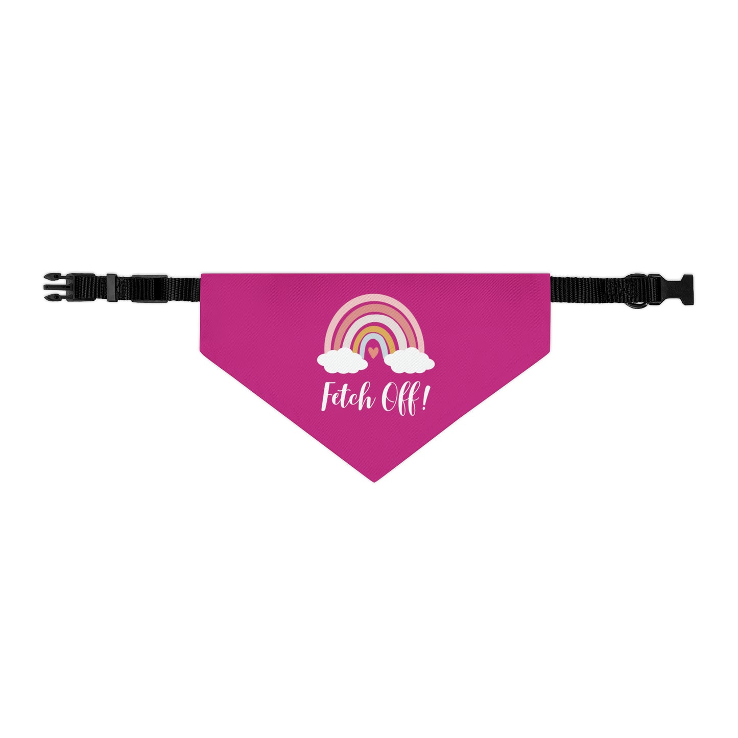 Rainbow Fetch Off Collar Bandana (magenta)