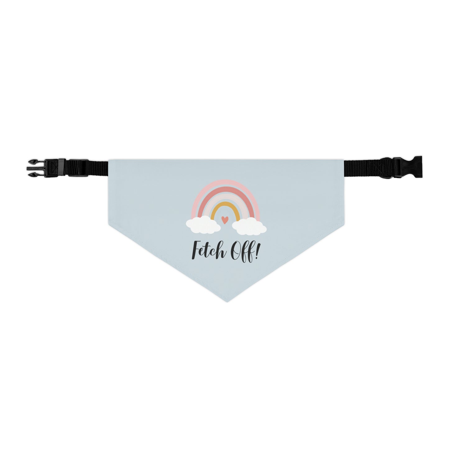 Rainbow Fetch Off Collar Bandana (grey)