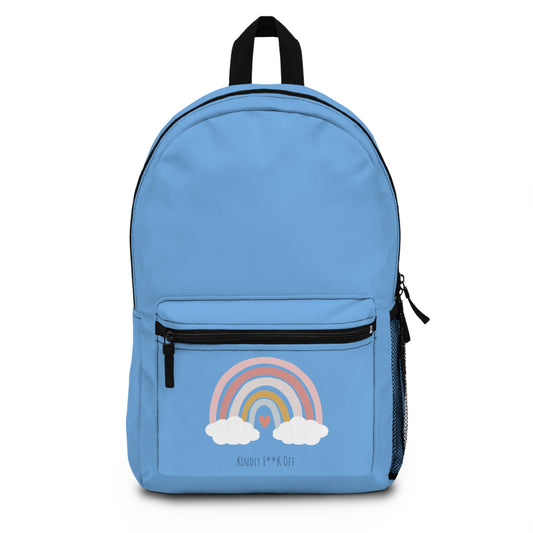 Rainbow Backpack - Kindly F**K Off (light blue)