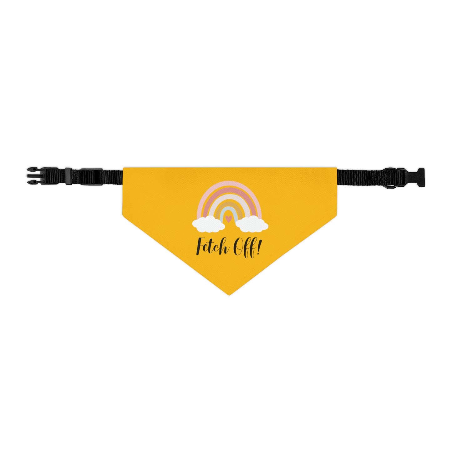 Rainbow Fetch Off Collar Bandana (yellow)