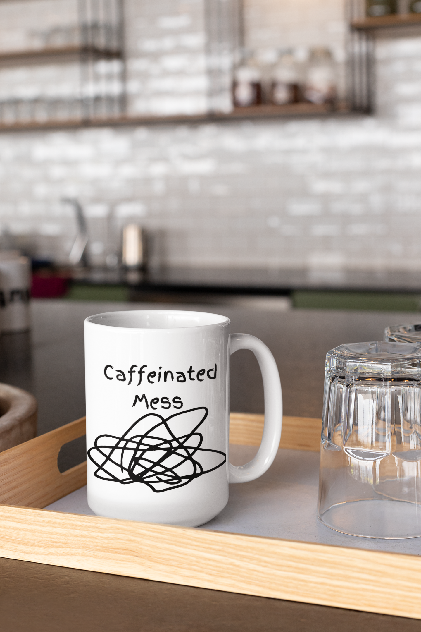 Caffeinated Mess Ceramic Mug (11&15oz)