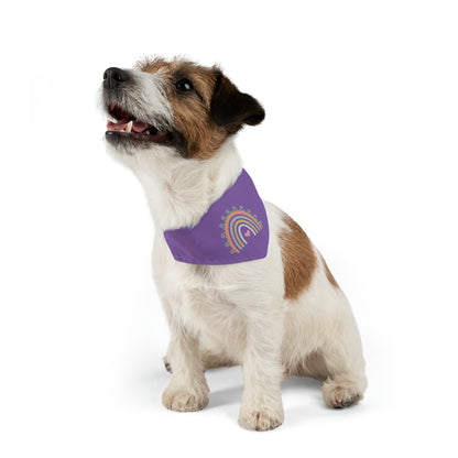 Pawsome Rainbow Pet Collar Bandana (light purple)