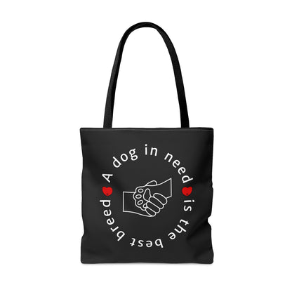 Paws with Purpose Tote Bag (black)