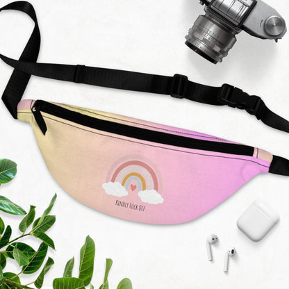 Rainbow Fanny Pack - Kindly Fuck Off (pink)