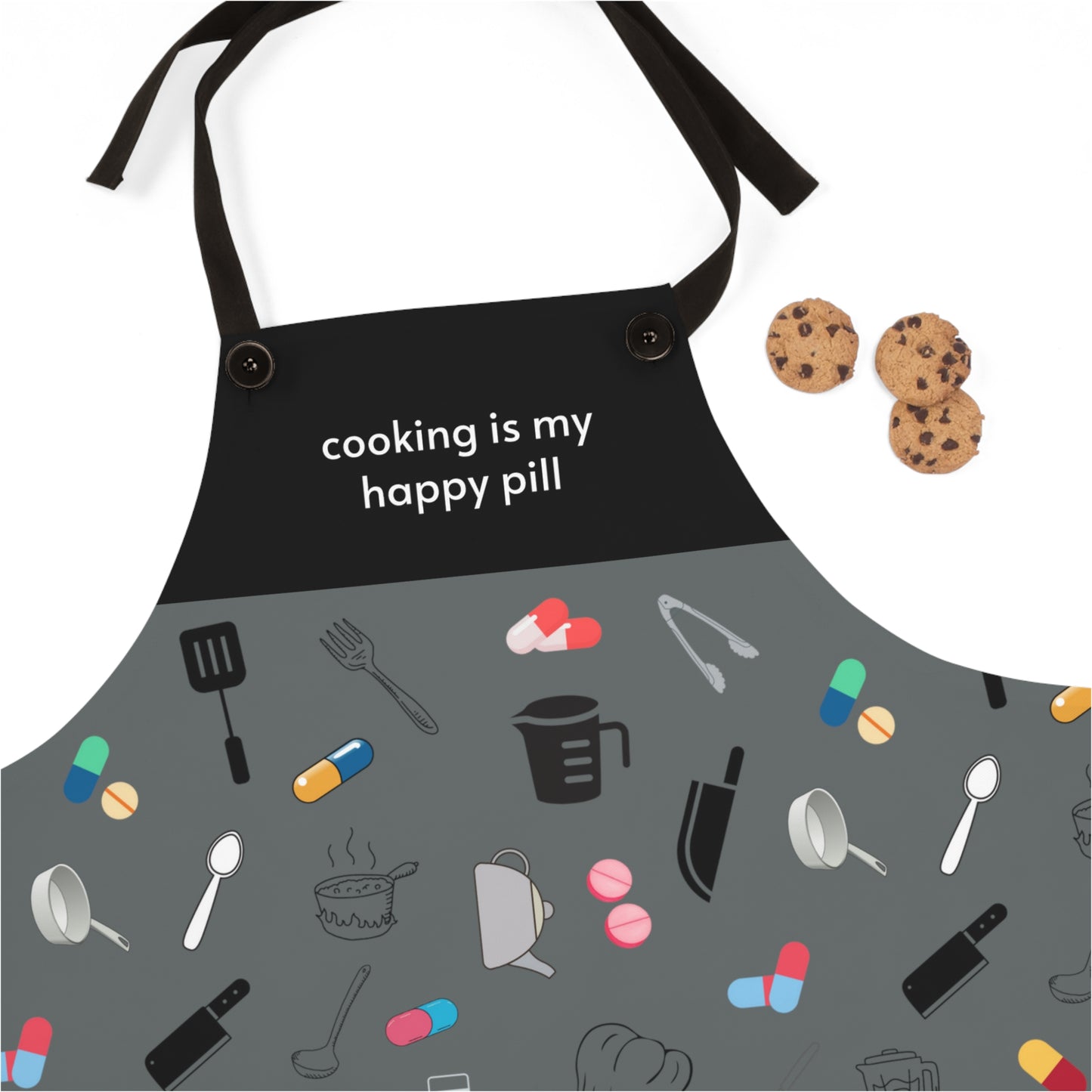 Happy Chef Kitchen Apron (grey)