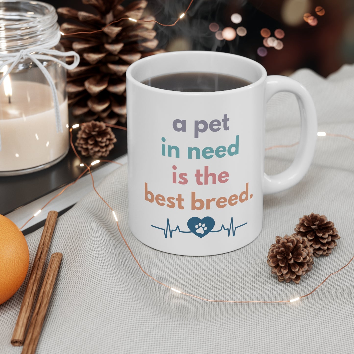 Paws of Compassion Ceramic Mug 11oz (pet)